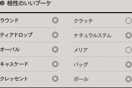 Aラインと相性のいいブーケの一覧表